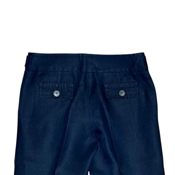 J. Crew | Women’s Navy Linen Pants, Size 4 - Picture 4 of 4